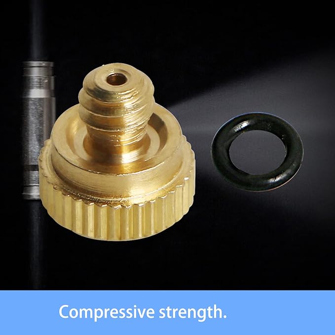 Aopin G 3/16 Brass Misting Nozzles 0.4mm / 0.015" Orifice Atomizing Mister Sprayer Nozzle Suitable For Outdoor Cooling,Garden Irrigation,Fountain, Crop Nutrient Injection, Greenhouse 16 Pcs