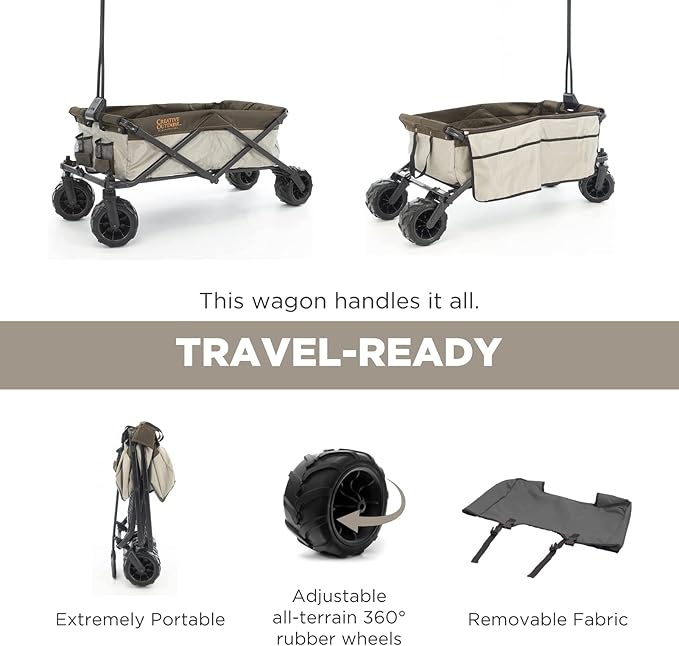 Creative Outdoor Original Folding Wagon All-Terrain Wheels