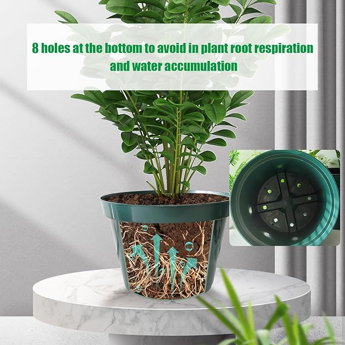 DAPERCI RooTrimmer 8 inches Nursery Pot Plant Grow Sturdy Flower pots in Bulk Price 20P