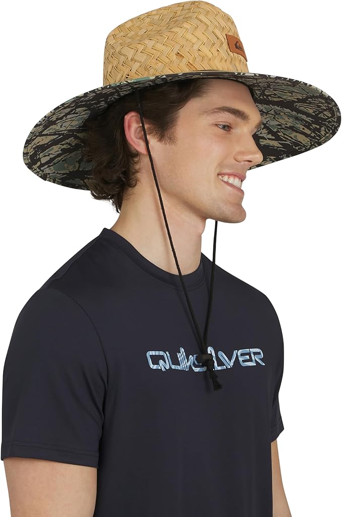 Quiksilver Men's Wide Brim Outdoor Lifeguard Straw Sun Hat