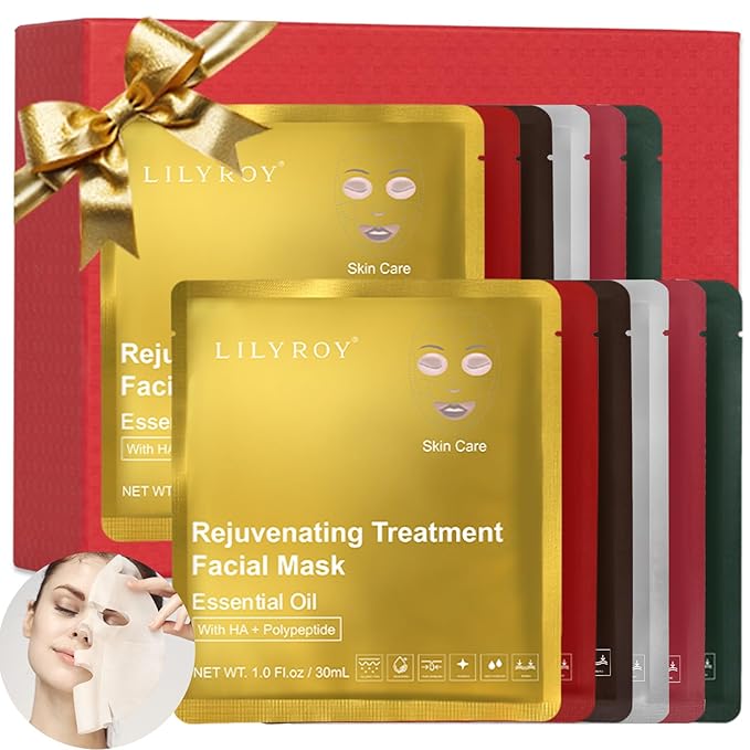 12 Packs Face Mask Set with Luxury Gift Box for Women Men Girls Christmas Gifts - Facial Mask Kit, Bath and Body Gift Set for Women | Perfect Gifts for Valentine's, Birthday, Mothers Day Gifts for Mom