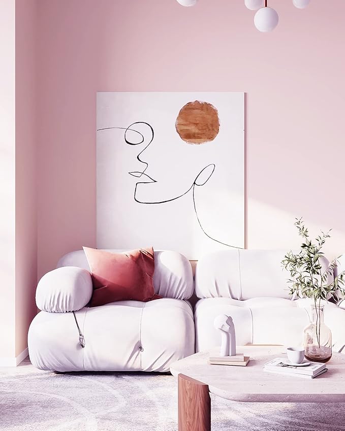 Dimoon 236''x17.7'' Pink Peel and Stick Wallpaper Contact Paper Modern Self Adhesive Wall Paper Removable Renter Friendly Textured Solid Color Shelf Cabinet Vinyl Roll (236''x17.7'',Light Pink)