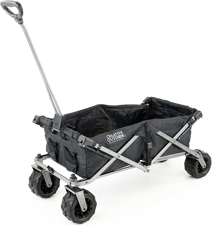 Creative Outdoor All-Terrain Deluxe Wagon | 360 Swivel All Terrain Wheels | Great for Beach, Park, Garden & Tailgate | Multiple Color Options