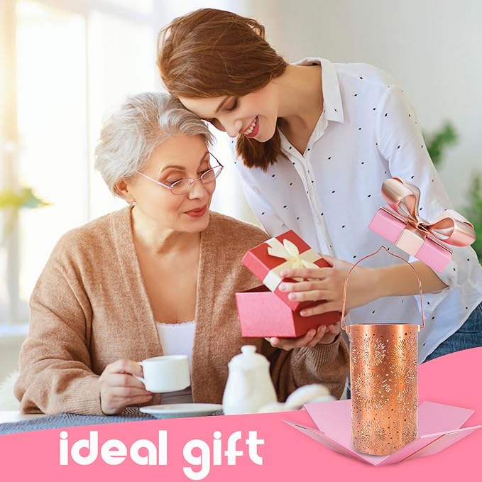 4 Pack Fireworks Solar Gardening Lanterns, Garden Decor for Outside, Pattern Solar Decorative Lights, Waterproof, Outdoor Gifts for Women, Mom, Grandma, Yard Gifts for Patio, Pathway