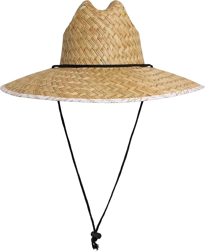Quiksilver Men's Wide Brim Outdoor Lifeguard Straw Sun Hat