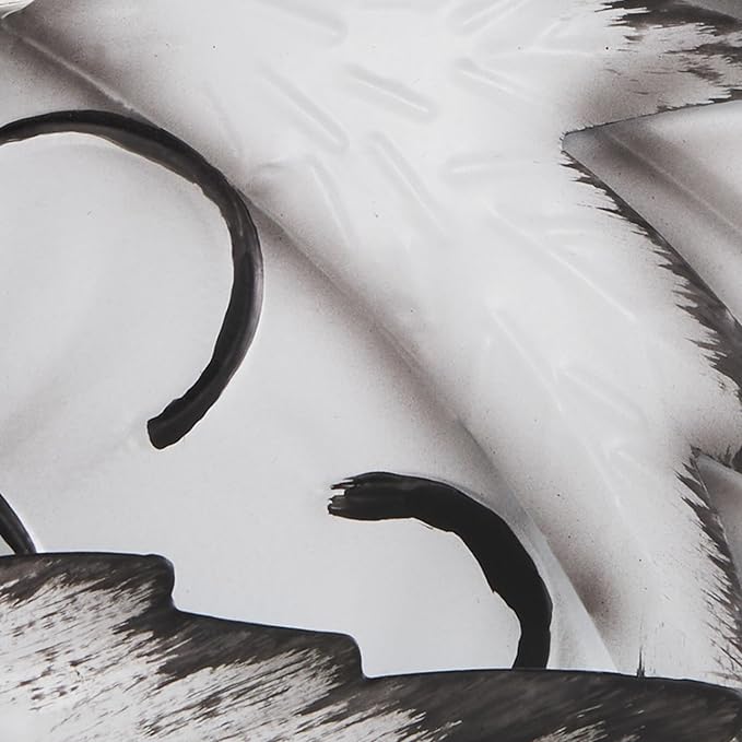 Deco 79 Metal Rooster Decorative Garden Sculpture Garden Statue with Black and Red Accents, Outdoor Sculpture 6" x 16" x 18", White