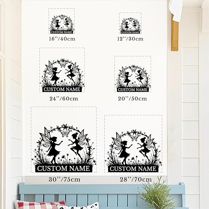 Custom Butterfly Metal Sign,Personalized Butterfly House Number Signs,Personalized Gardener Name Sign,Garden Patio Wall Decor (Style-2)