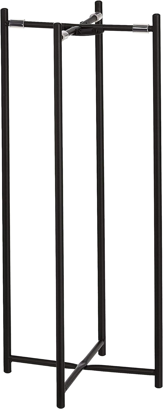 Amazon Basics Two-Tier Metal Metal Round Plant Stand, Black
