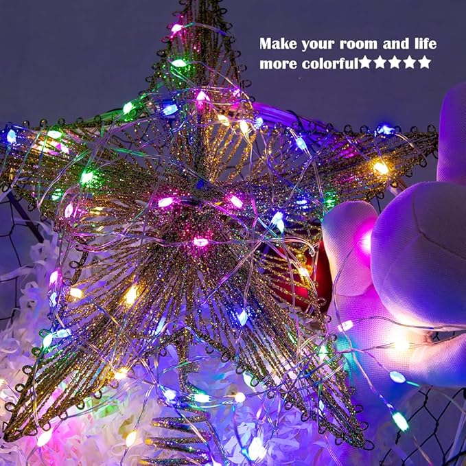 Fairy Lights Plug in,100FT 300 LEDs Waterproof Led String Lights,Twinkle Light with 8 Modes Remote for Outdoor Indoor Christmas Wedding Birthday Garden Party Decorations,Multicolor