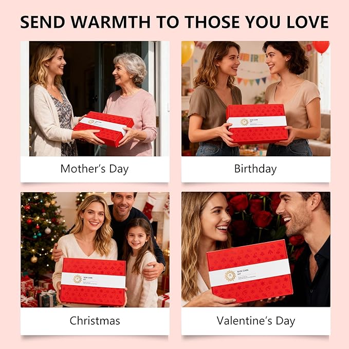 Red Rose 23 Pcs Facial Skin Care Set, Luxury Bath and Body Gifts for Women, Spa & Self-Care Gifts, Lip Gloss, Sheet Mask, Present, Bath Oil, Birthday, Christmas, Valentines, Mother Day, Bridal Shower