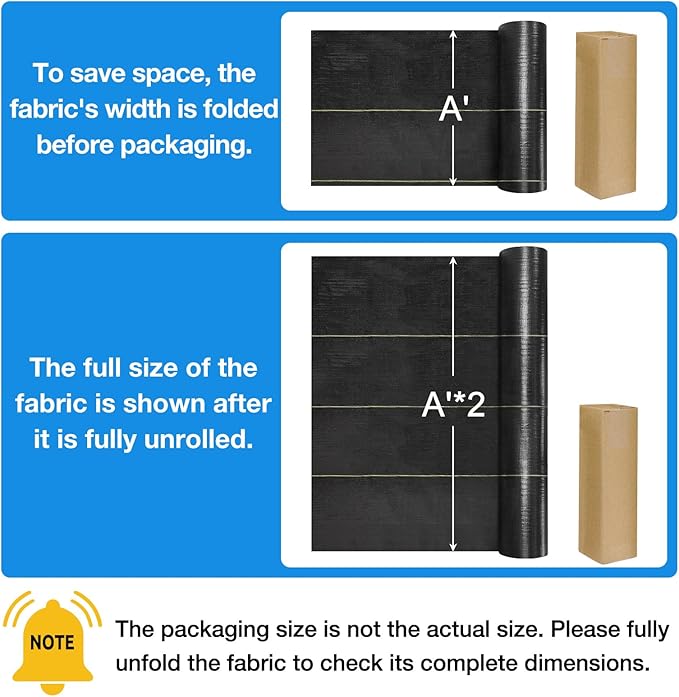 4ft x300ft Black Weed Barrier Landscape Premium Fabric-Heavy Duty Woven Ground Cloth with Superior Permeability Weed Control Convenient Design