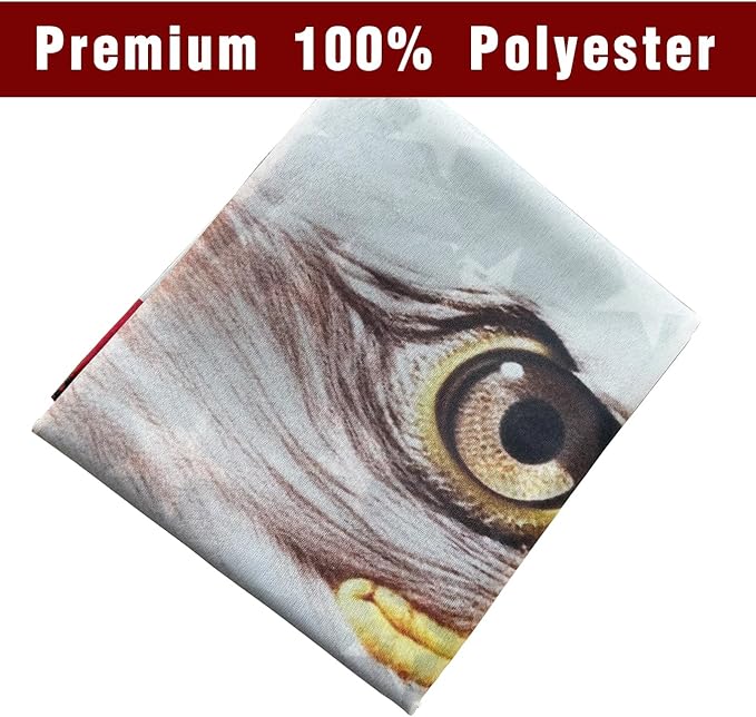 American Eagle Flag 3x5 Ft Double Sided Faith Over Fear Banner, Christian American Flags for Outside Christian Banners with Brass Grommets Outdoor House Decorations Flag