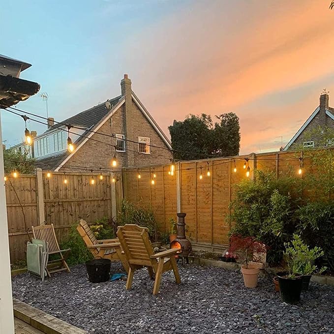 BRIMAX 25 Pack 2W S14 Replacement LED Light Bulbs for Outdoor String Lights, 2200K Warm White, Shatterproof & Waterproof,E26 Medium Base Vintage Edison Light Bulbs