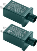 Replacement Yard Inflatable Adapter Power Supply Adaptor - 12V 1.0A 2Pcs - Inflatable Plug Replacement Class 2 Power Supply - Green - for Christmas Tree Light/Thanksgiving Yard Blow Up Decorations