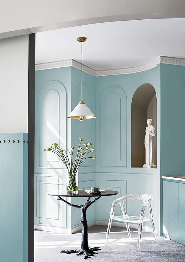 Dimoon 118''x17.7'' Blue Peel and Stick Wallpaper Contact Paper Modern Self Adhesive Wall Paper Removable Renter Friendly Textured Solid Color Shelf Cabinet Vinyl Roll (118''x17.7'',Nile Blue)