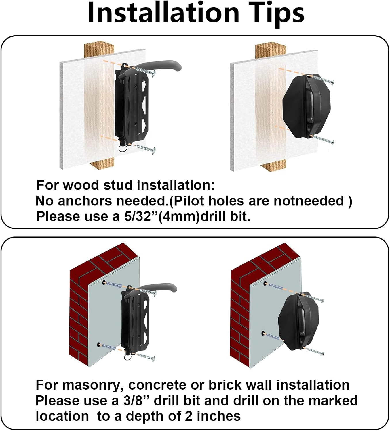 QAQ Swivel Bike Wall Mount, Vertical Bike Rack Garage Holds Up to 66lbs, Bike Hooks for Garage Space-Saving, Easy to Install - 2 Pack