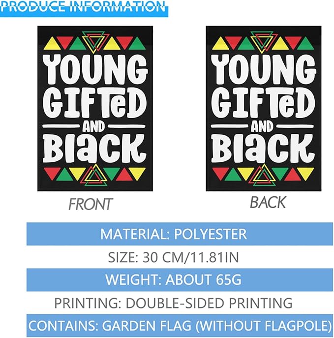 B Is For Brilliants Black Boy Kid Black Historys Month Garden Flags 12x18 Double Sided Small Decorative Banner for