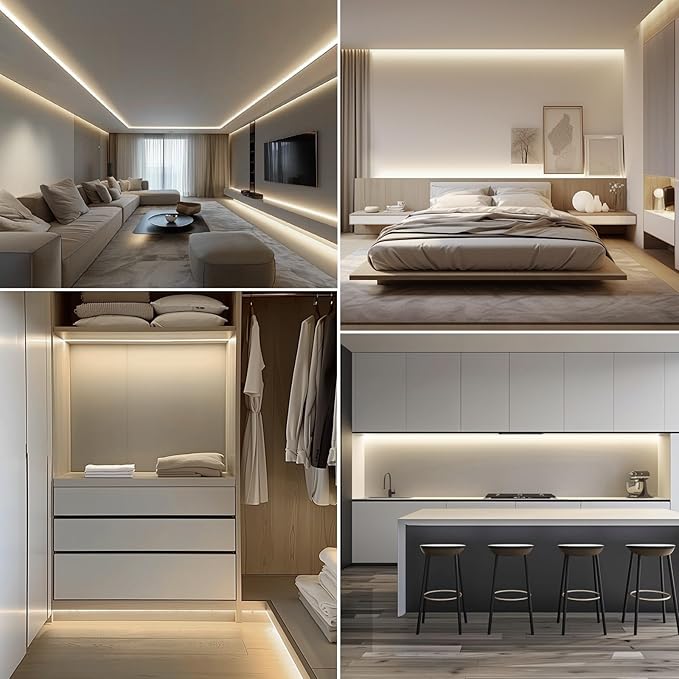 AIMENGTE Outdoor LED Strip Lights Waterproof, AC 110V, 1200LEDs, 4000k Plug in LED Rope Lights for Garden, Patio, Indoor Outdoor Decoration(32.8ft, Daylight)