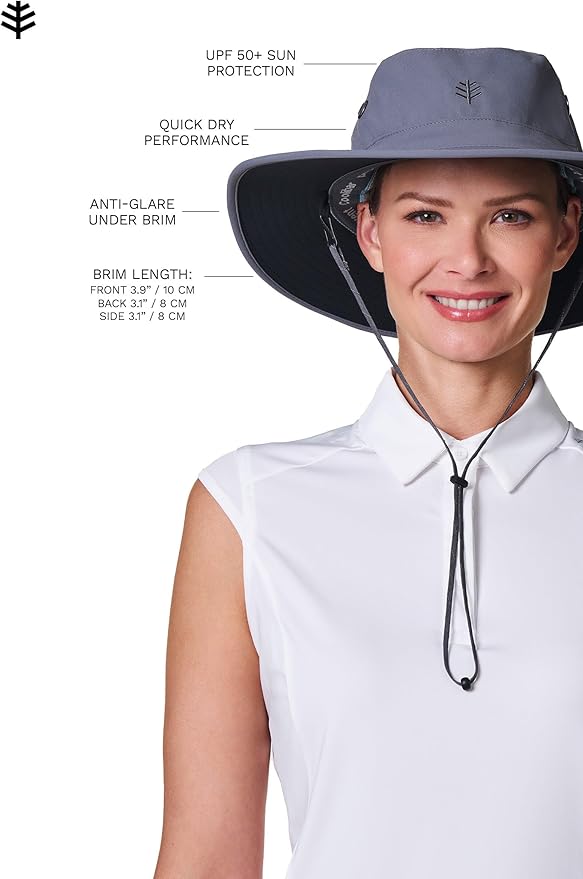 Men's Shapeable Wide Brim Hat - UPF 50 Sun Protection - Maximum Coverage on Your Next Adventure - Sun Fearless Leo Hat