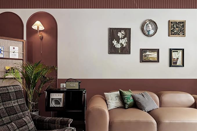 Dimoon 78.7''x17.7'' Red Peel and Stick Wallpaper Contact Paper Modern Self Adhesive Wall Paper Removable Renter Friendly Textured Solid Color Shelf Cabinet Vinyl Roll (78.7''x17.7'',Bordeaux Red)