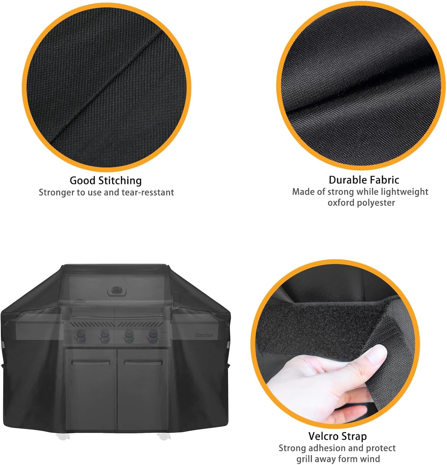 Grill Cover for Napoleon PRO Prestige 500 Series Grill, Heavy Duty Waterproof UV Resistant Cover for Napoleon, Outdoor Barbeque Grill Accessories