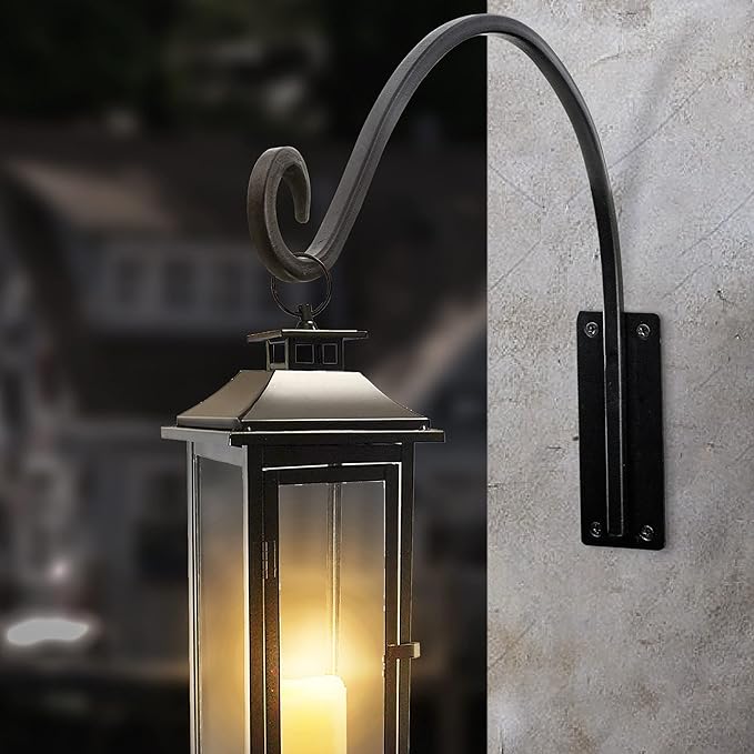 AJART Hanging Plant Hanger Outdoor: 16-Inch Bird Feeder Wall Hooks - Heavy-Duty Plant Bracket Hook for Hanging Flower Baskets