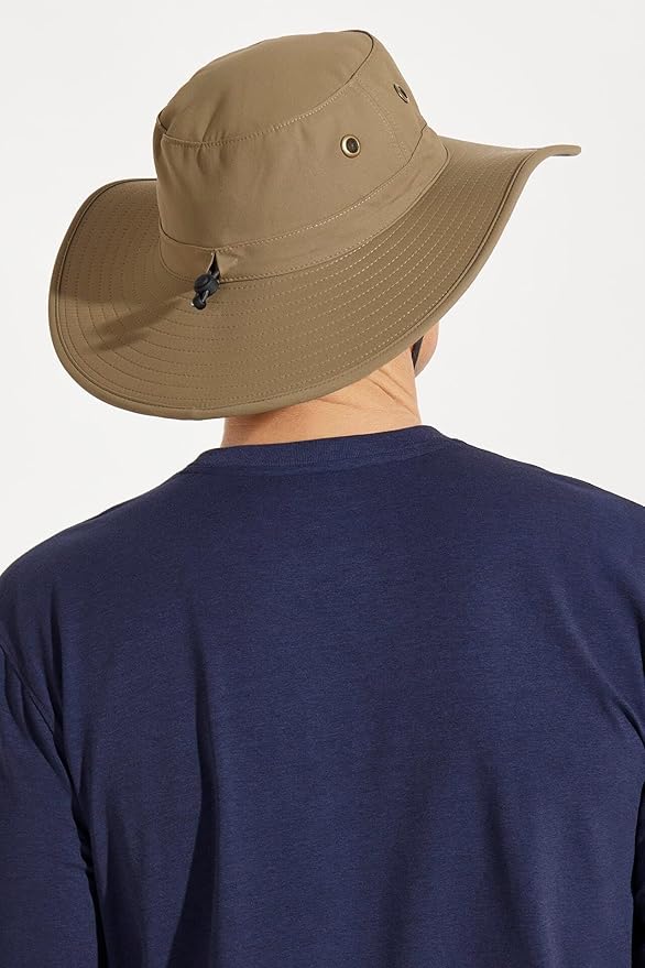 Men's Shapeable Wide Brim Hat - UPF 50 Sun Protection - Maximum Coverage on Your Next Adventure - Sun Fearless Leo Hat