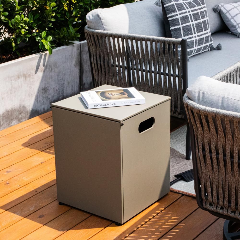 Ashton 36” Propane Fire Pit Smokeless Firepit Converts to Outdoor Gas Fire Pit for Outside Patio Firepit Table Includes Windscreen Rain & Tank Cover Lava Rocks Lid CSA Certified