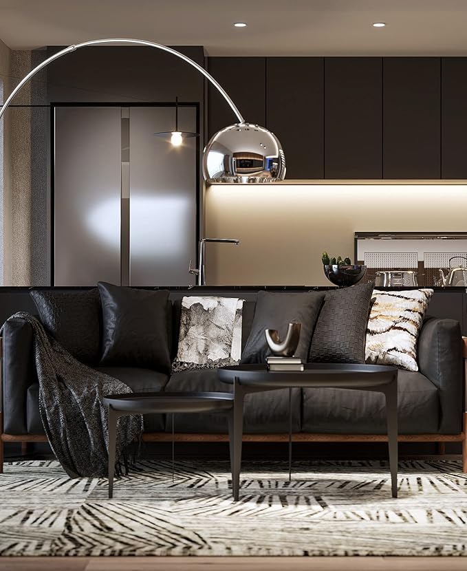 Dimoon 236''x23.6'' Black Peel and Stick Wallpaper Contact Paper Modern Self Adhesive Wall Paper Removable Renter Friendly Textured Solid Color Shelf Cabinet Vinyl Roll (236''x23.6'',Black)