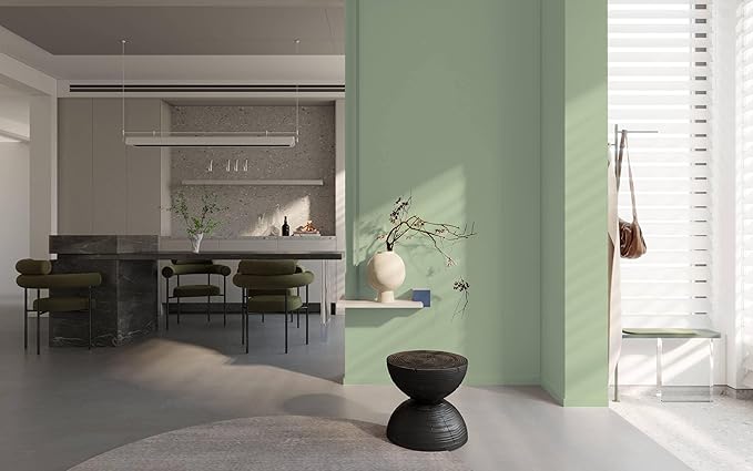 Dimoon 590''x17.3'' Green Skin Peel and Stick Wallpaper Contact Paper Modern Self Adhesive Wall Paper Removable Renter Friendly Textured Solid Color Vinyl Roll (590''x17.3'',Light Green Skin)