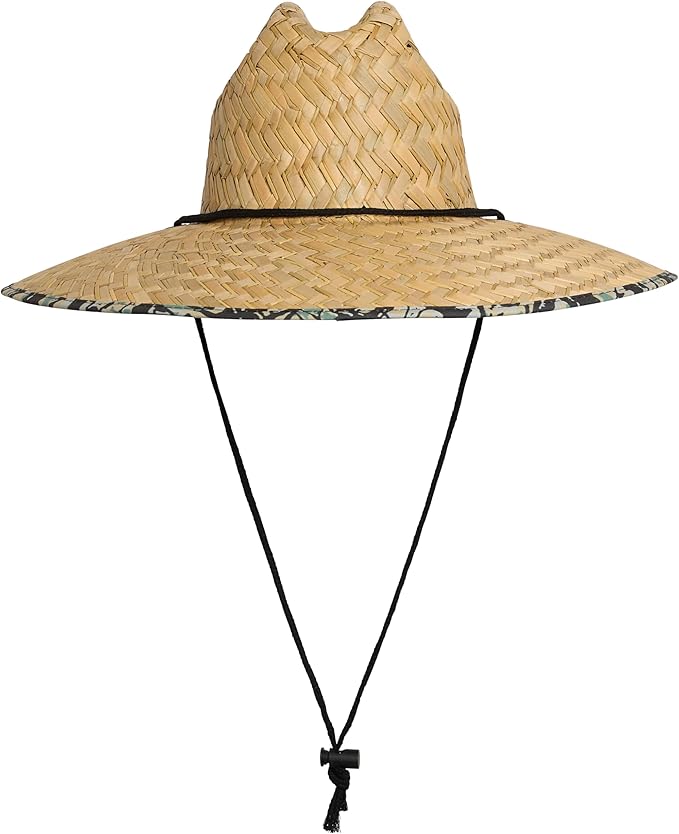 Quiksilver Men's Wide Brim Outdoor Lifeguard Straw Sun Hat