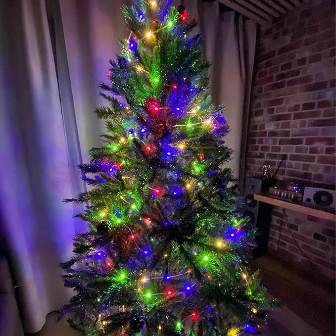 66Ft 200 LED Fairy Lights Plug in with Remote, Waterproof String Lights Outdoor& Indoor 8 Modes with Timer, LED Twinkle Light for Girl's Room Garden Patio Halloween Christmas Decorations (Multicolor)