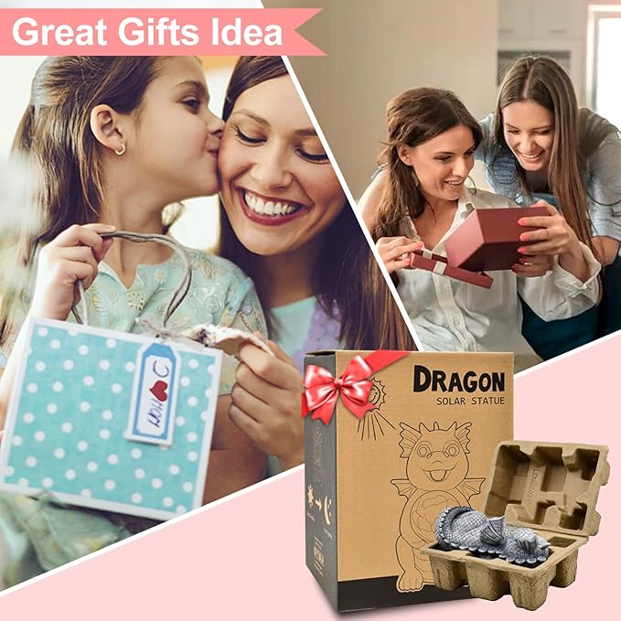 Garden Decor Solar Statues for Mom Grandma Birthdays for Women Sister Wife Lady - Front Patio Balcony Yard Art Lawn Ornaments Porch Outdoor Outside Decorations