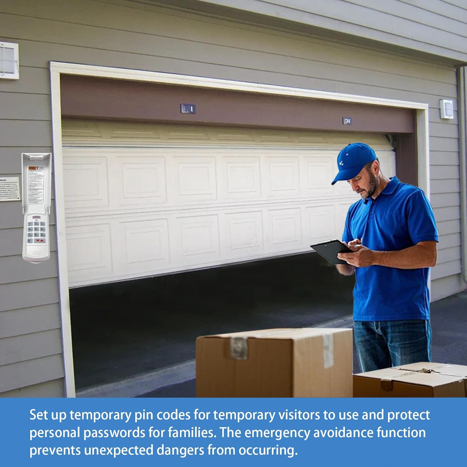 for Genie Garage Door Opener Keypad Compatible with All Genie Intellicode Overhead Door Codedodger and Dip Switch Opener for 1995-Current Models 315/390MHZ Wireless Keyless Keypad Replacement