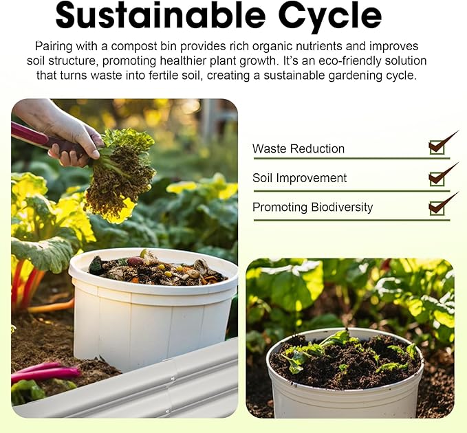 5x3x1ft Oval Galvanized Raised Garden Bed Outdoor 9-in-1 Large Metal Modular Planter Box Raised Beds for Gardening,Vegetables,Fruits,Flowers & Herbs (Silver)