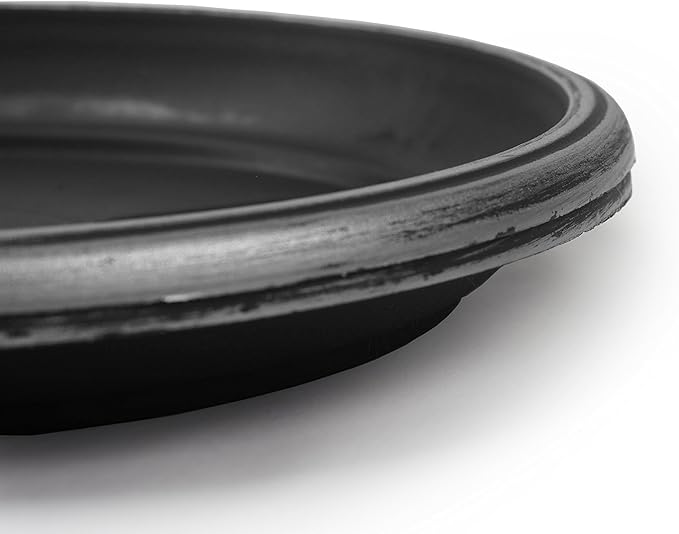 Decorative Heavy Duty Tray/Saucer (2 Pack) Rustic Medieval/French Country Look, Pot/Planter Base for Indoor/Outdoor Decor Use. Long Lasting, Reusable Light Weight (7 inches, Silver)