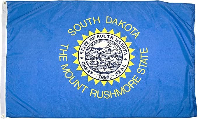 FlagSource South Dakota Nylon State Flag, Made in the USA, 4x6'