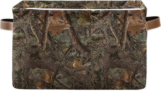 Camouflage Rectangular Storage Basket Organizer Bin Shelf Baskets For Clothes Gifts For Home Office Dorm