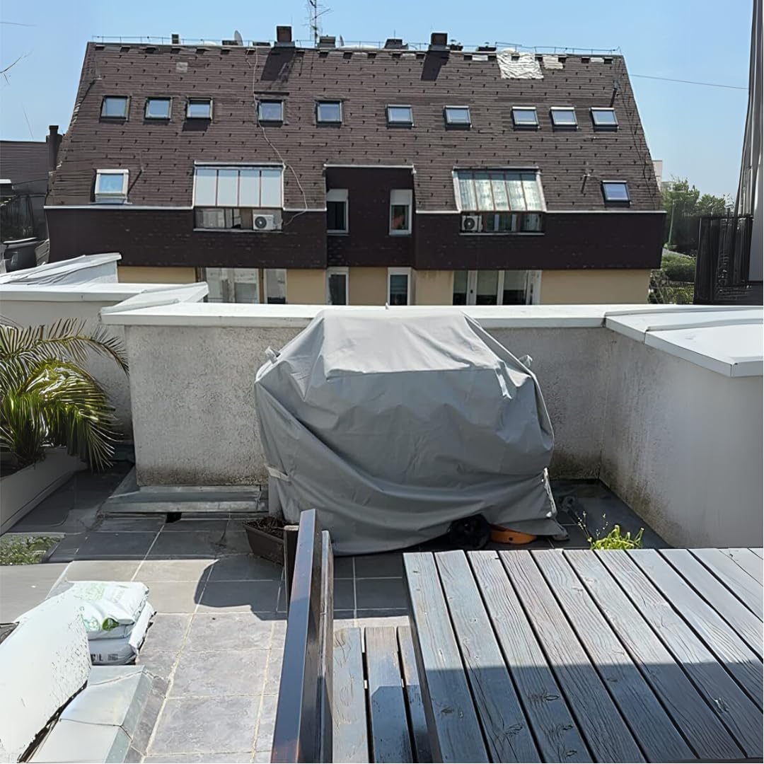 BBQ Grill Cover, 58 Inch Heavy Duty Waterproof 3-4 Burner Barbecue Gas Grill Covers for Weber Spirit Char-Broil Performance and Signature, Gray