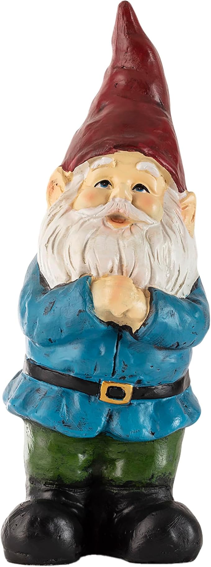 Alpine Corporation 12" Tall Classic Outdoor Garden Gnome Yard Statue Decoration