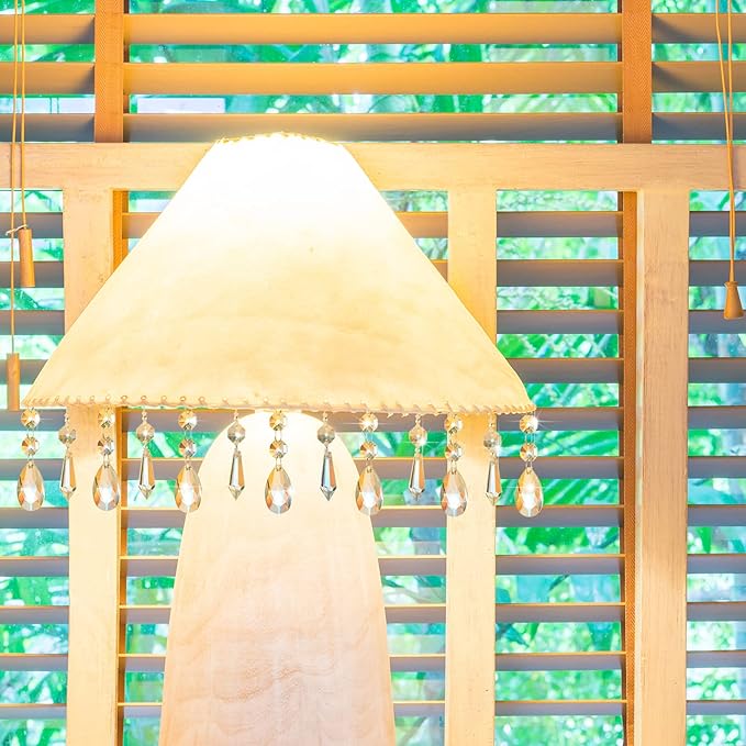 48 Pcs 24 Pcs Chandelier Crystal Replacement 38 mm Teardrop & Icicle Crystal Prisms Hanging Gems Parts for Lamps and Chandeliers Suncatcher Christmas Tree Windows Home Decor (Clear)