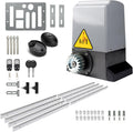 Blütezeit 3970lb Automatic Sliding Gate Opener Rack Drive Operator for Heavy Driveway Slide Gates Up to 40 Feet, Rolling Gate Motor with 2 Remote Controls, Infrared Sensor & Complete Hardware Kit