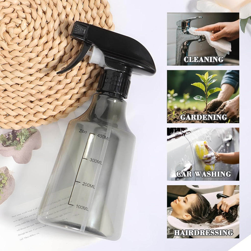 driew Plant Mister Spray Bottle, 2 Pack 13.6oz 400ML Plant Mister Water Spray Bottle with Scale for Plants Misting Bottle Water Fine Mist,Grey