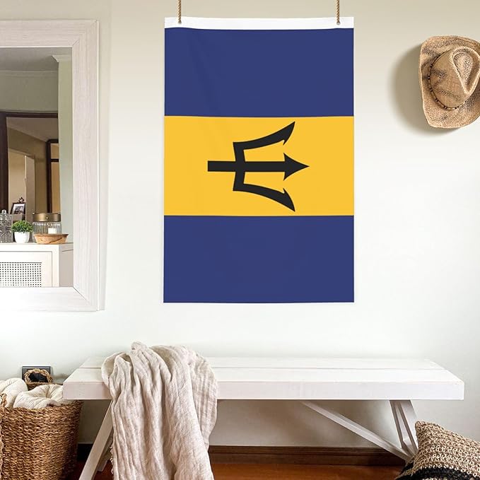 Barbados Barbadian Flag Garden Yard House 2x3 ft Flags Double Sided Print Banner Indoor Outdoor Party Home Decorations for Boat Dorm House Balcony