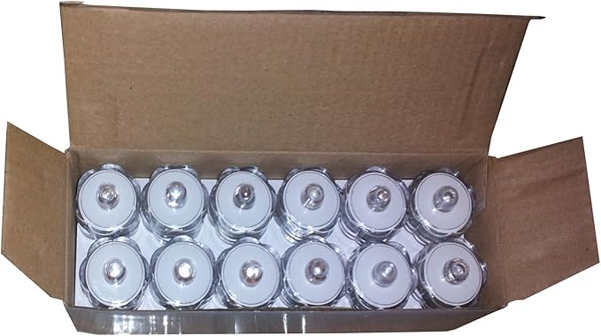 Bright LED Floral Tea Light Vase Submersible Lights for Party Wedding (Blue, 30 Pack)