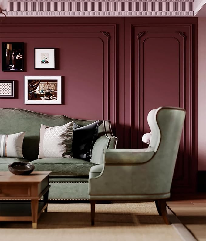 Dimoon 236''x17.7'' Red Peel and Stick Wallpaper Contact Paper Modern Self Adhesive Wall Paper Removable Renter Friendly Textured Solid Color Shelf Cabinet Vinyl Roll (236''x17.7'',Retro Red)