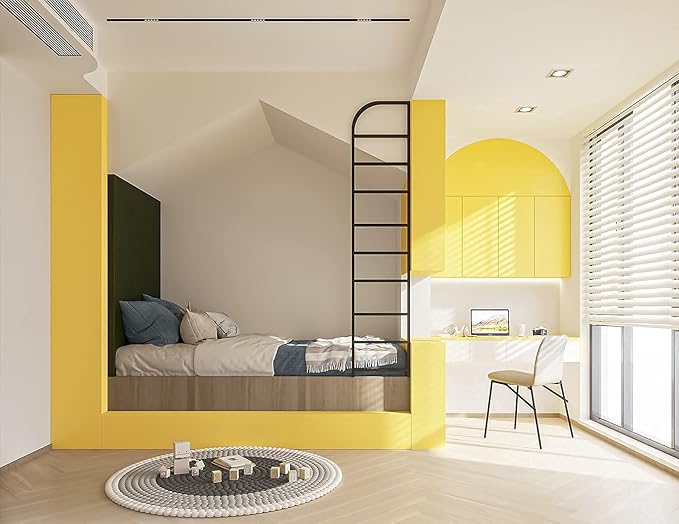 Dimoon 78.7''x17.7'' Yellow Peel and Stick Wallpaper Contact Paper Modern Self Adhesive Wall Paper Removable Renter Friendly Textured Solid Color Shelf Cabinet Vinyl Roll (78.7''x17.7'',Yellow)