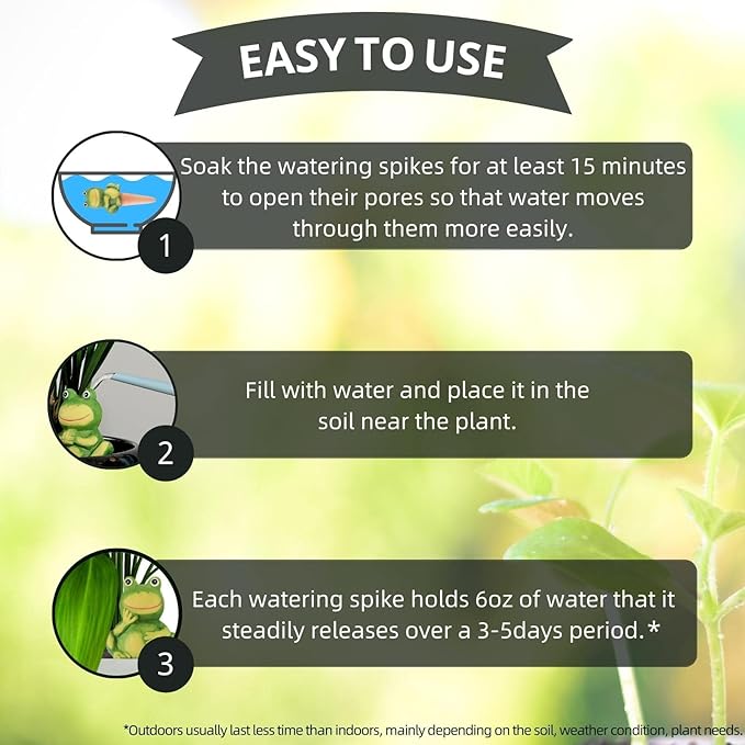 4-Pack Frog Plant Watering Globes Decorative Self Watering Spikes Planter Insert Terracotta Plant Watering Devices Automatic Plant Waterer for Indoor Outdoor Plants