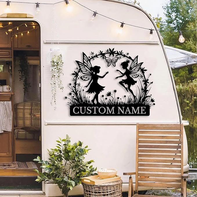 Custom Butterfly Metal Sign,Personalized Butterfly House Number Signs,Personalized Gardener Name Sign,Garden Patio Wall Decor (Style-2)