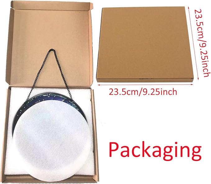 Celestial Dragon Pattern Suncatcher Stained Glass,Hanging Stained Glass for Windows,20cm/7.87inch Sun Catcher Garden Hangings Ornaments Halloween Fall Christmas Decor for Home